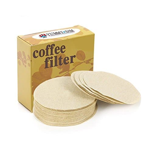 Coffee Paper Filters Yummy Sam® Natural Paper Filters Kitchen Craft Unbleached for 1-4 Cup Moka Pot Keurig Home Single Cup Brewing Systems Size 6 Pack of 100