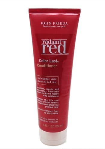 JOHN FRIEDA RADIANT RED COLOR LAST CONDITIONER FOR BRIGHTER,VIVID SHADES OF RED HAIR 8.45oz (2 PACK)