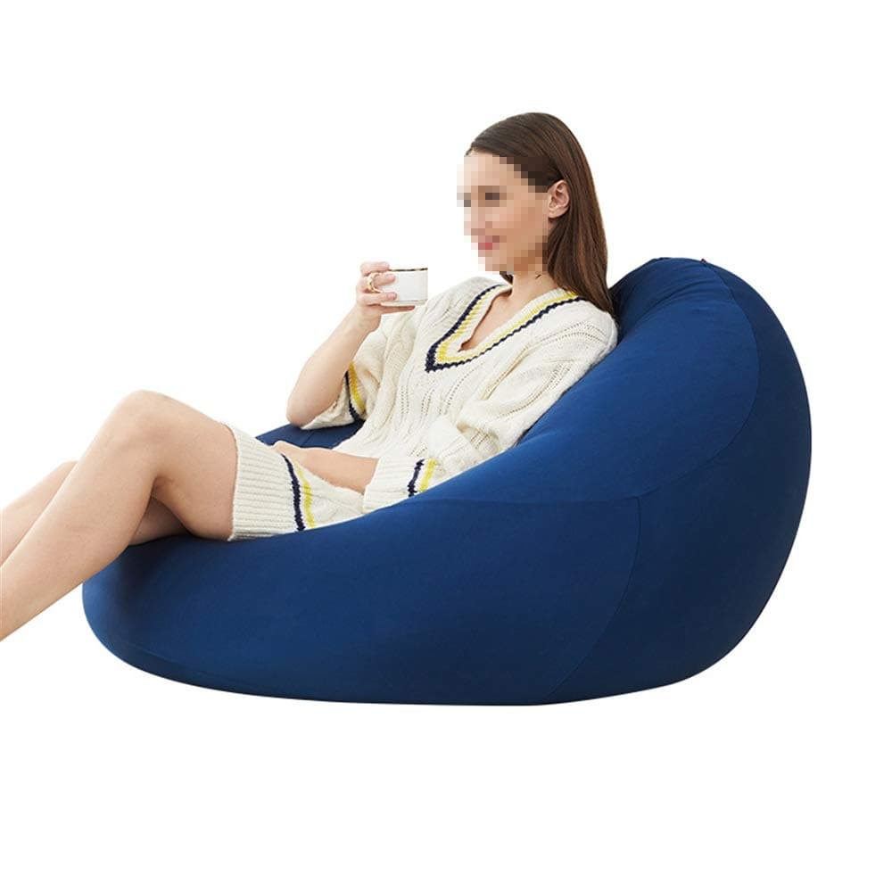 Laishutin Sofa With Soft Micro Fiber Cover Memory Foam Furniture Bean Bag Big Sofa Loveseat Couch (Color : Blue)