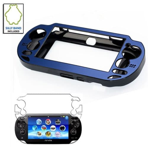 Blue Aluminium Metallic faceplate Protective Case Cover for Sony PS VITA Console