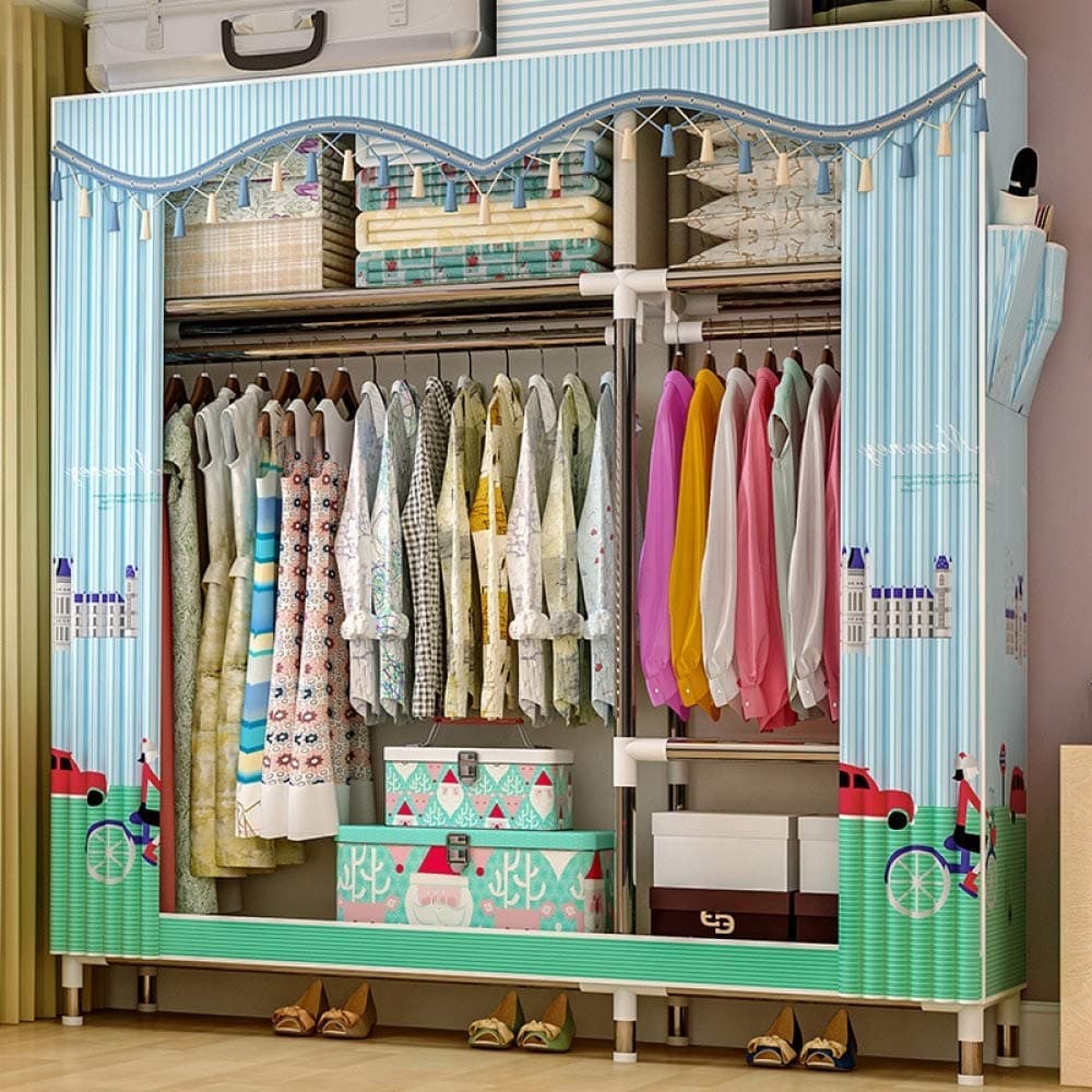 Wardrobe Canvas, Simple Cloth Upgraded Simple Single Pack Cloth Double, 5