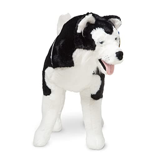 Melissa & Doug Giant Siberian Husky - Lifelike Stuffed Animal Dog (over 2 feet tall)