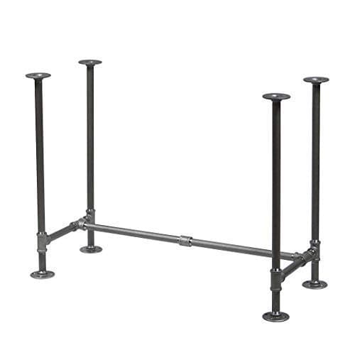 Rusty DesignH28, BKH1728C38 Pipe Legs KIT with Cross Bar for Writing Desk, Computer Table, H-Shape, L38 x W17 x H28, Pack Suitable for 1 Table