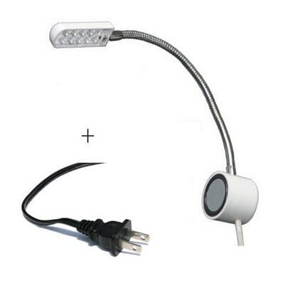 220v + 20 LED Light Magnetic Mounting Base Working Gooseneck Lamp for Home or Sewing Machine