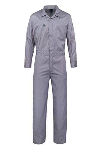 Kolossus Deluxe Long Sleeve Cotton Rich Coverall with Adjustable Cuff Gray