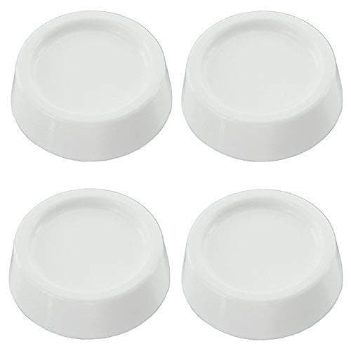Pack of 4 x Universal Anti Vibration Rubber Feet Pads for all makes of Washing Machine, Non Slip, White, 64mm x 57mm x 45mm
