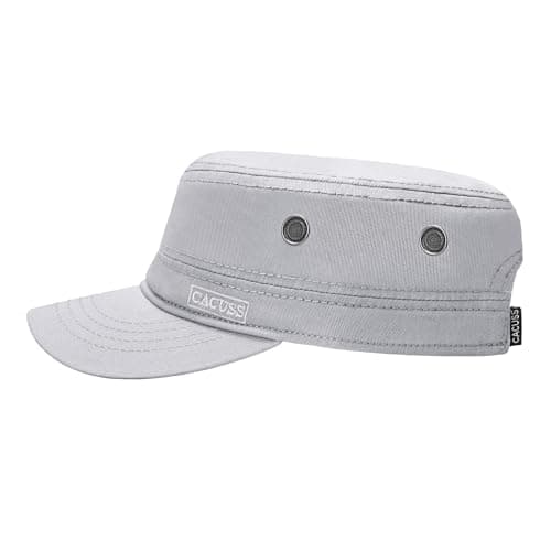 CACUSS Men's Cotton Army Cap Cadet Hat Trucker Dad Hat Military Flat Top Adjustable Classic Baseball Cap