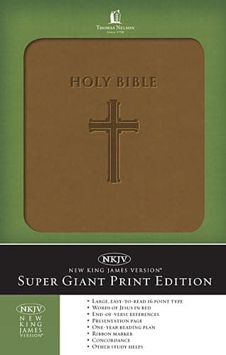 Super Giant Print Bible-NKJV Paperback – Large Print, November 30, 2013