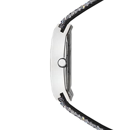 Sekonda Women's Bracelet Swarovski Luxury Crystal Watch, Silver Plated With Dark Blue Stone Set Dial, Water Resistant, Extra Clasps, Seksy Collection