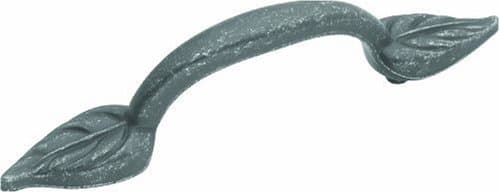 Hickory Hardware 1 Pack Solid Core Kitchen Cabinet Pulls, Luxury Cabinet Handles, Hardware for Doors & Dresser Drawers, 3 Inch Hole Center, Vibra Pewter, Natural Accents Collection