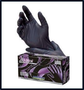 Shadow Black Nitrile Powder-Free Exam Gloves X-L Case