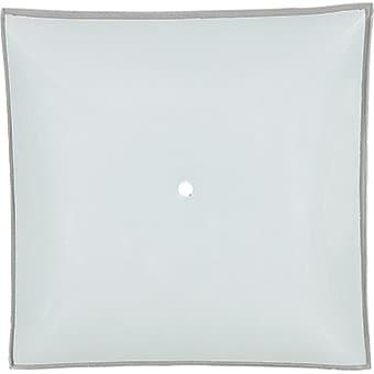 12" Square Glass Light Shade with Hole - White