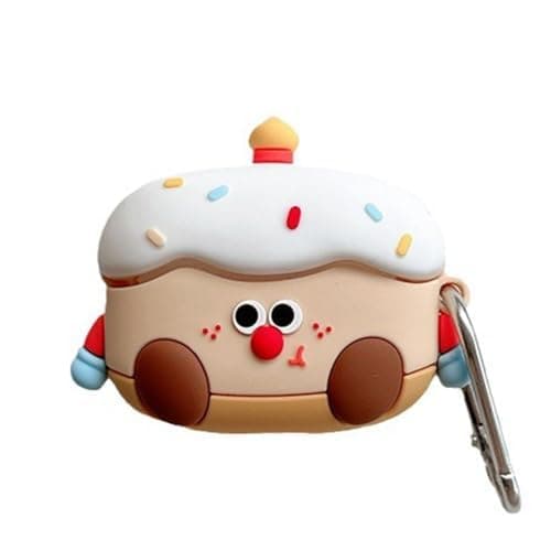 Hepiide Earbuds Case for Huawei FreeClip, Cute Cartoon Earphone Protective Soft Shell, Shockproof Earbuds Cover for Boys Girls (Cake, Huawei FreeClip)