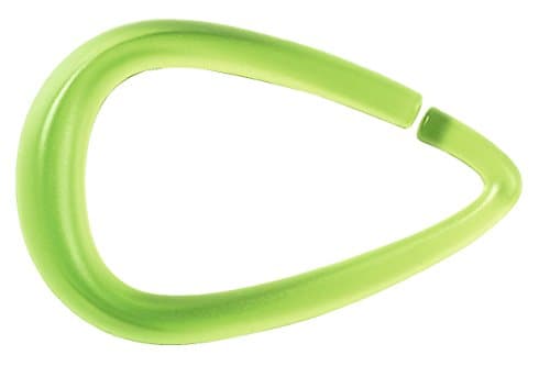 Spirella Drop Clear Green Shower Curtain Rings 12 Piece Set Kitchen