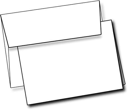 Blank White Greeting Cards With White Envelopes 5" x 7" Pack Of 20 Printable Note Cards With Corresponding Envelopes