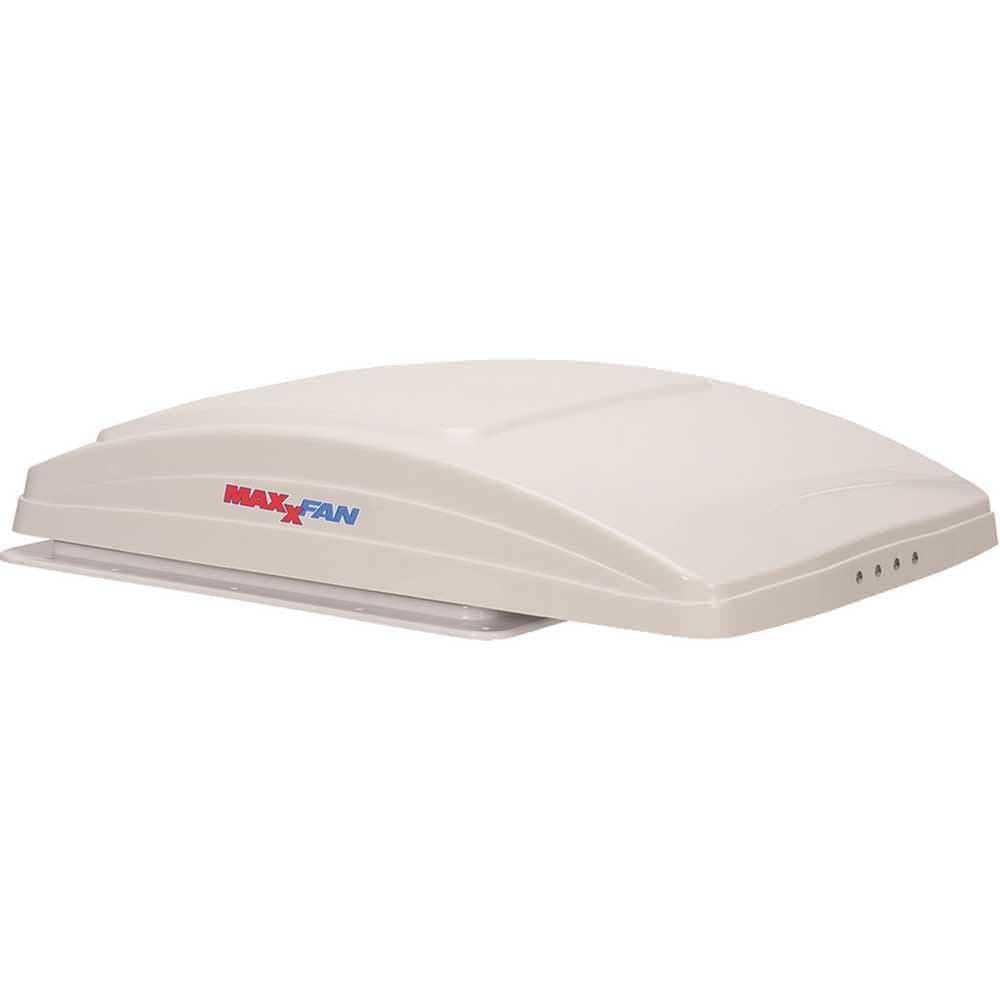 Maxxfan Deluxe Vent, Fan and Vent Cover All in One - Powerful 10-Speed Reversible Fan with Thermostat, Built-In Rain Cover, Remote Control, Intake & Exhaust Fan, White (00-07000K)