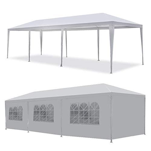 10'x30' Outdoor Canopy Party Wedding Tent White Gazebo Pavilion w/8 Side Walls