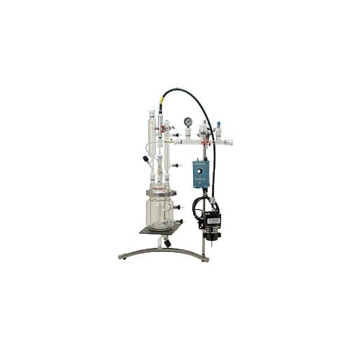 ACE GLASS 6429-432 Series Jacketed Pressure Reactor System Complete with 0-8 mm Valve & 28/15 Ball Joint Bottom Outlet, 11 Thred, 100 mm Flange, 500 mL