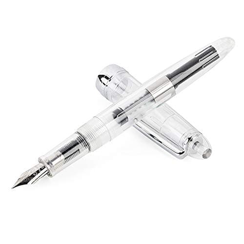GOLD LEAF Jinhao 992 Student White Transparent Fountain Pen