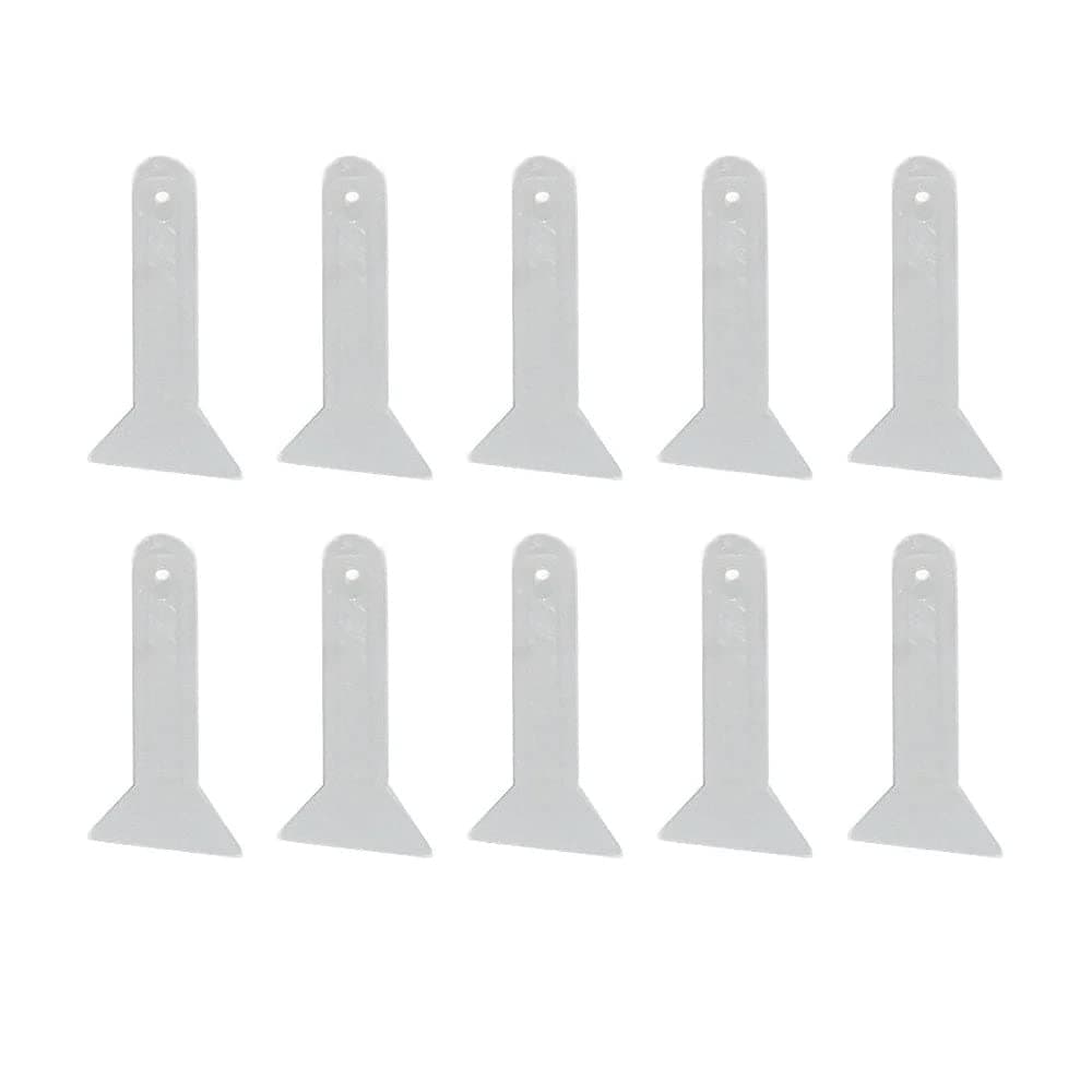 Herb Grinder Pollen Scrapers 1in x .5in - 10 Pack (Clear/White)