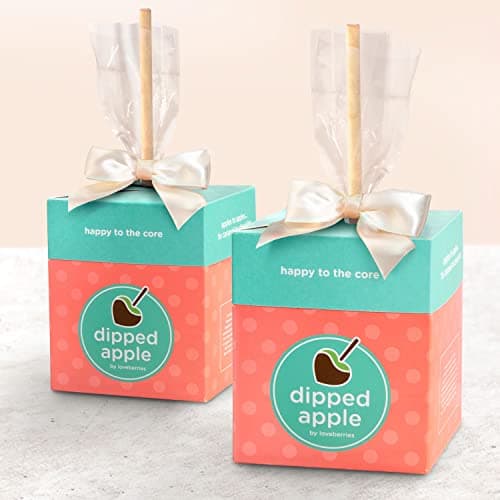 A Gift Inside Milk and Dark Chocolate Covered Caramel Apples Pair