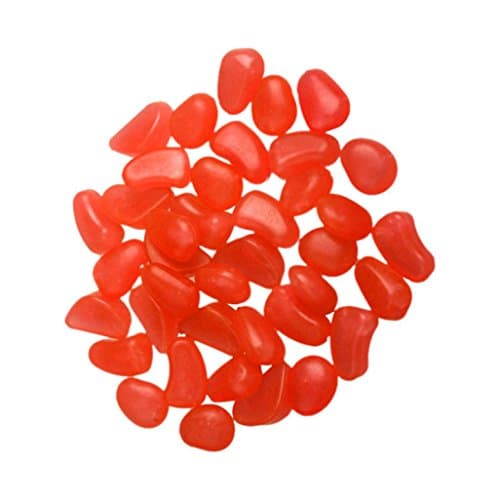 Vacally 100 Pcs Glow in The Dark Stones Pebbles Rock for Fish Tank Aquarium Outdoor Rocks Stones for Fairy Garden, Walkways, Driveway, Path, Fish Tank Aquarium DIY (Red)