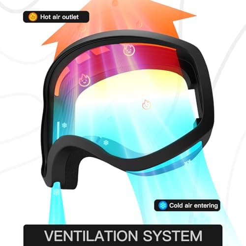 Kids Ski Goggle, Snow Ski Goggles for Kids Youth Teens Boys and Girls from 5-14