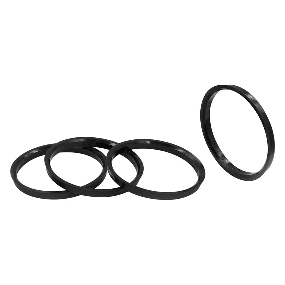 Wheel Accessories Parts Set of 4 Hub Centric Ring 106.10mm OD to 67.10mm Hub ID, Black Polycarbonate (Wheel Hub Ring, 4 Pack, 106.10 mm OD to 67.10 mm ID Wheel Centerbore, Polycarbonate)