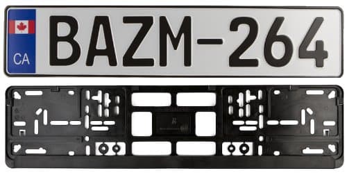 Canada Euro Style Licence Plate Package - Plate, Frame, Hardware