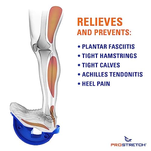 ProStretch (Single) - Original Calf Stretcher and Foot Rocker for Pain Caused by Plantar Fasciitis, Achilles Tendonitis and Tight Calves (Non-slip Bottom)