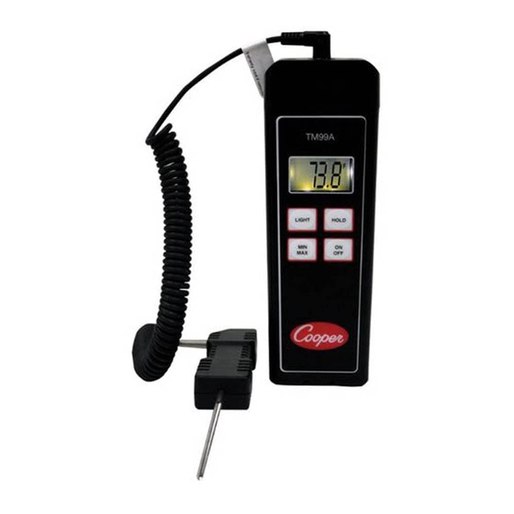 TM99A Thermistor Temperature Instrument with 1075 General Purpose Probe and Pouch, -40 F to 302 F Temperature Range