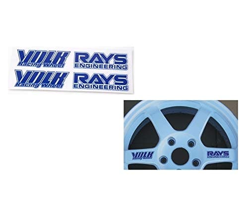 Set of 4 Blue Rays Volk Racing Wheel Stickers Decals Vinyls Not Work Rota JDM