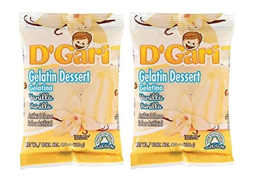 D'Gari Gelatinas | Gelatins (Vainilla | Vanilla, 2 Pack)