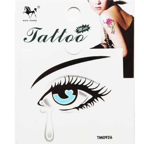 King Horse Waterproof and sweat of the body painted tattoo sticker watery eyes by King Horse