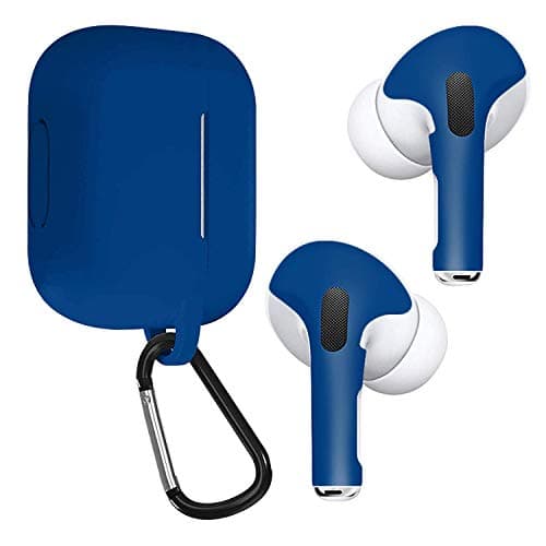 APSkins Skins and Silicone Case Cover for AirPods Pro. Protective Wraps Stickers to Cover Air Pods – Compatible Sticker Vinyl Wrap Decal with Apple Air Pod Accessories (Admiral Blue)
