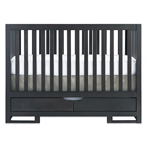 Baby Oslo Convertible Crib with Drawer in Chocolate Slate