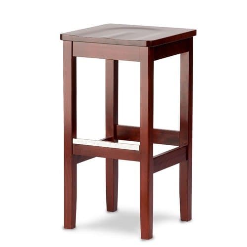 Bulldog Mahogany Backless Bar Stool (24" - 30" Seats) Height: 30", Seat Type: Royal Vinyl