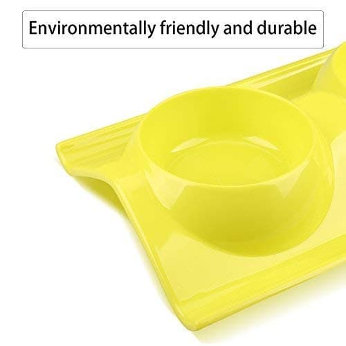 Double Stainless Steel Dog Cat Bowls with Non-Slip and Spill-Proof Design for Pet Food and Water Supply