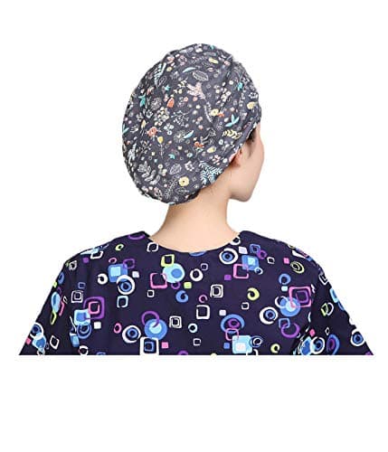 Women's Adjustable Sweatband Bouffant Hats Value Set