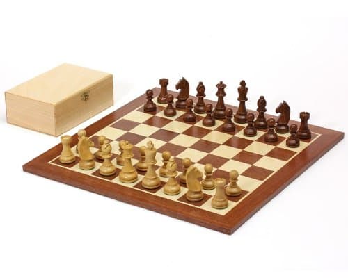 16 Inch Shesham Classic with Mahogany Chess Board & Birch Wood Box