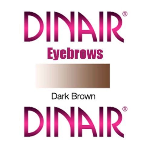 DINAIR AIRBRUSH MAKEUP EYEBROWS and EYE LINER - 1 Bottle DARK BROWN .25oz.