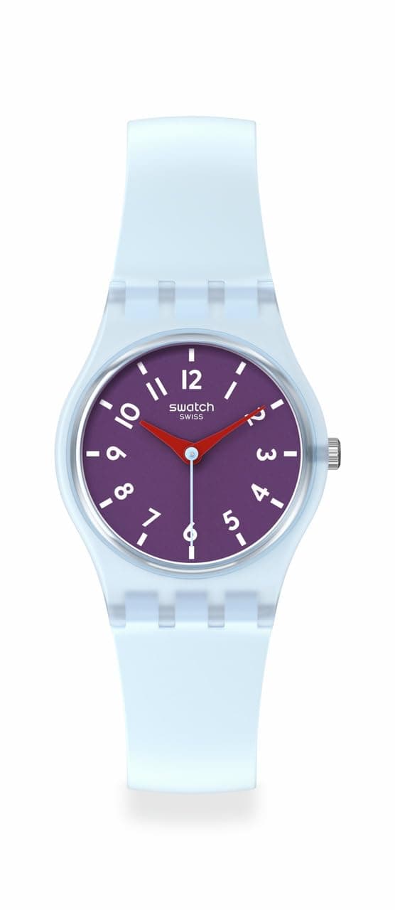Lady Women's Watch Casual Polymer Blue Quartz Waterproof Powder Plum