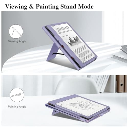 Fintie Stand Case for 10.3" BOOX Note Air3 C/Note Air 3 B/W E Ink Tablet ePaper - Premium PU Leather Stand Cover Auto Sleep/Wake with Card Slot and Pen Holder, Lilac Marble