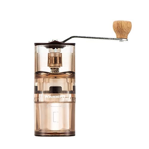 Manual Hand Coffee Grinder Mini Transparent With Adjustable Conical Ceramic Burr Mill For Camping Traveling Precision Brewing Tombert