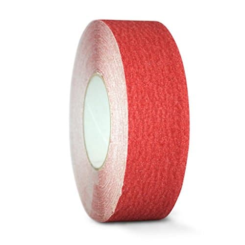 T.R.U. NST-20C Red Non-Skid Tape 2 in. wide x 60 ft. length Safety Way 60 Grit Anti Slip Traction Tape 32 Mil
