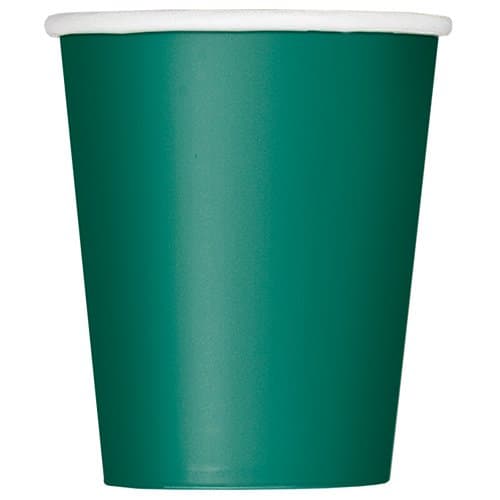 14 Count Paper Cups, 9-Ounce, Forest Green