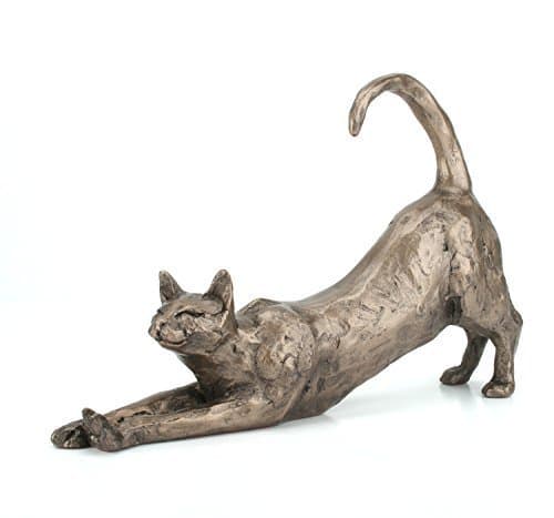 James Stretching Cat Bronze Sculpture By Paul Jenkins