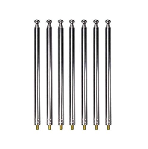 WLZS 7 Pcs Universal Telescopic Short Metal Antenna for Remote Control Accessories, Kids Electric Ride On Car RC Car Replacement Part