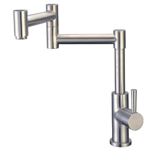 Cadell 70400 Single Handle Kitchen Pot Filler, Brushed Stainless Steel