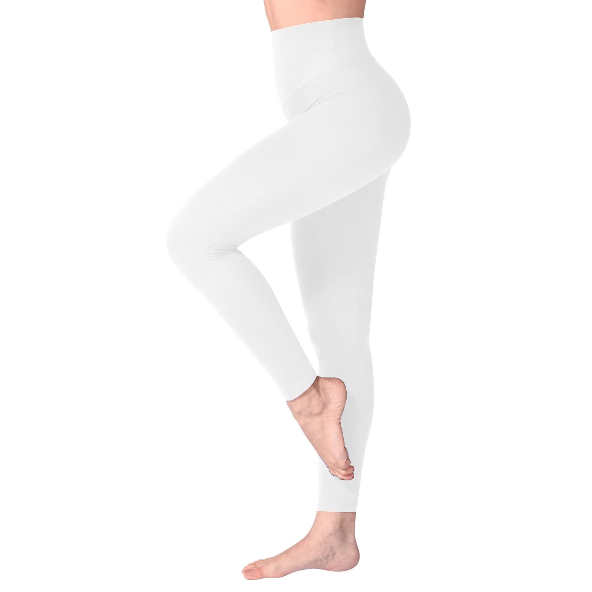 High Waisted Leggings for Women, Buttery Soft Elastic Opaque Tummy Control Leggings, Plus Size Workout Gym Yoga